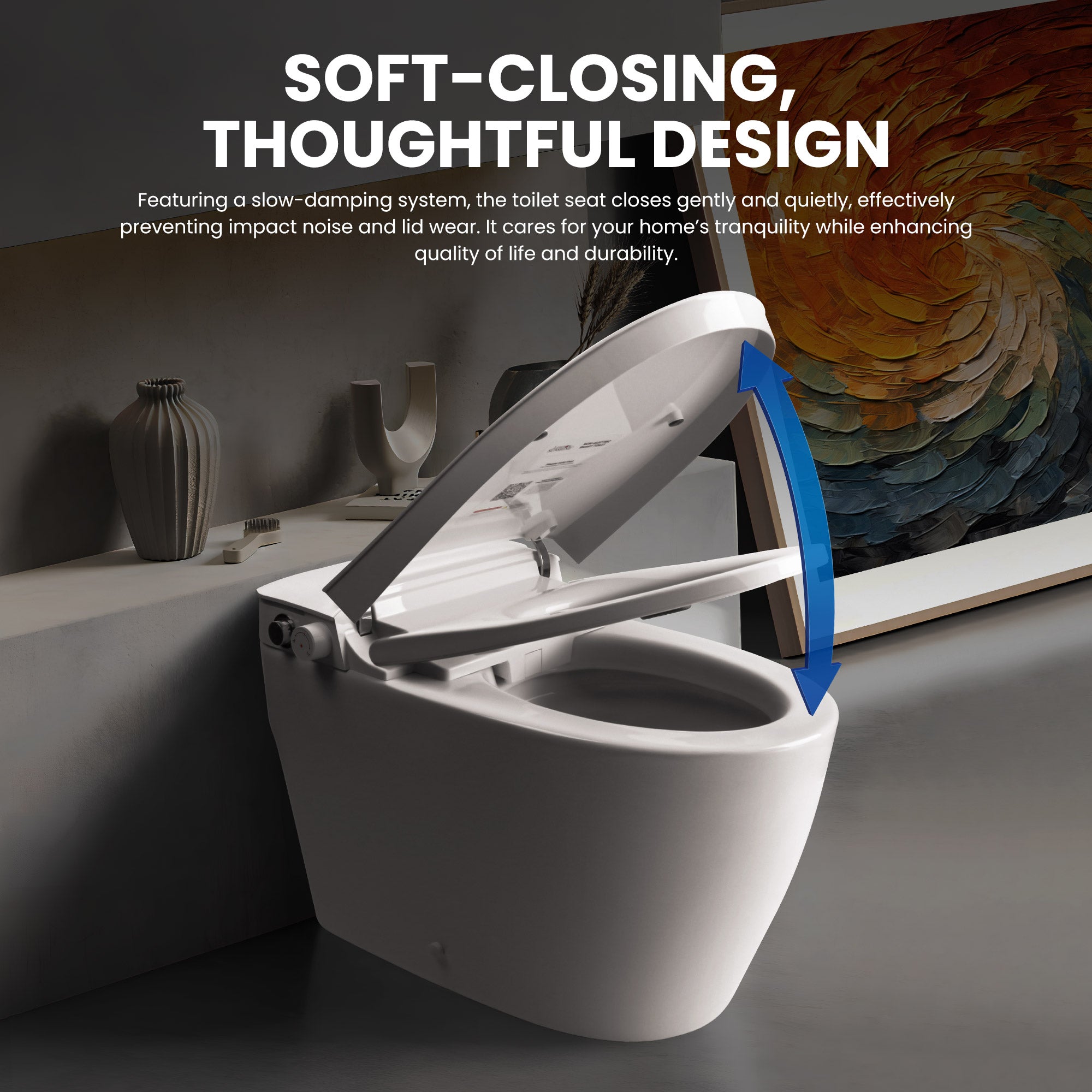 London Sunshine Smart Non-Electric Bidet Toilet - One-Piece Toilet with Dual Flush System (Foot Pedal & Button Control) | Dual Nozzle Bidet Wash | Complete Installation Kit