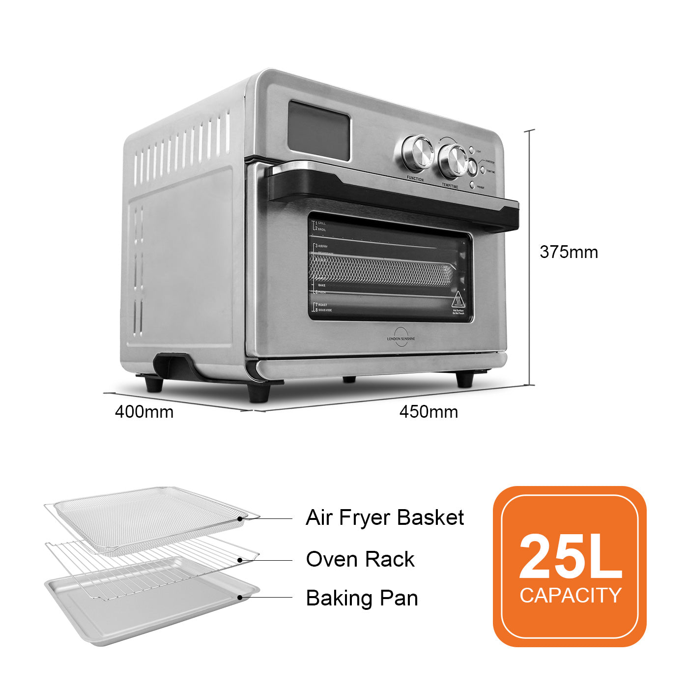 Four à convection London Sunshine Air Fryer - 26,4 pintes