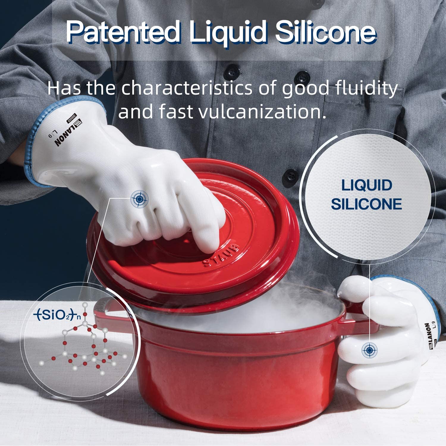 Gants de four en silicone liquide LANON