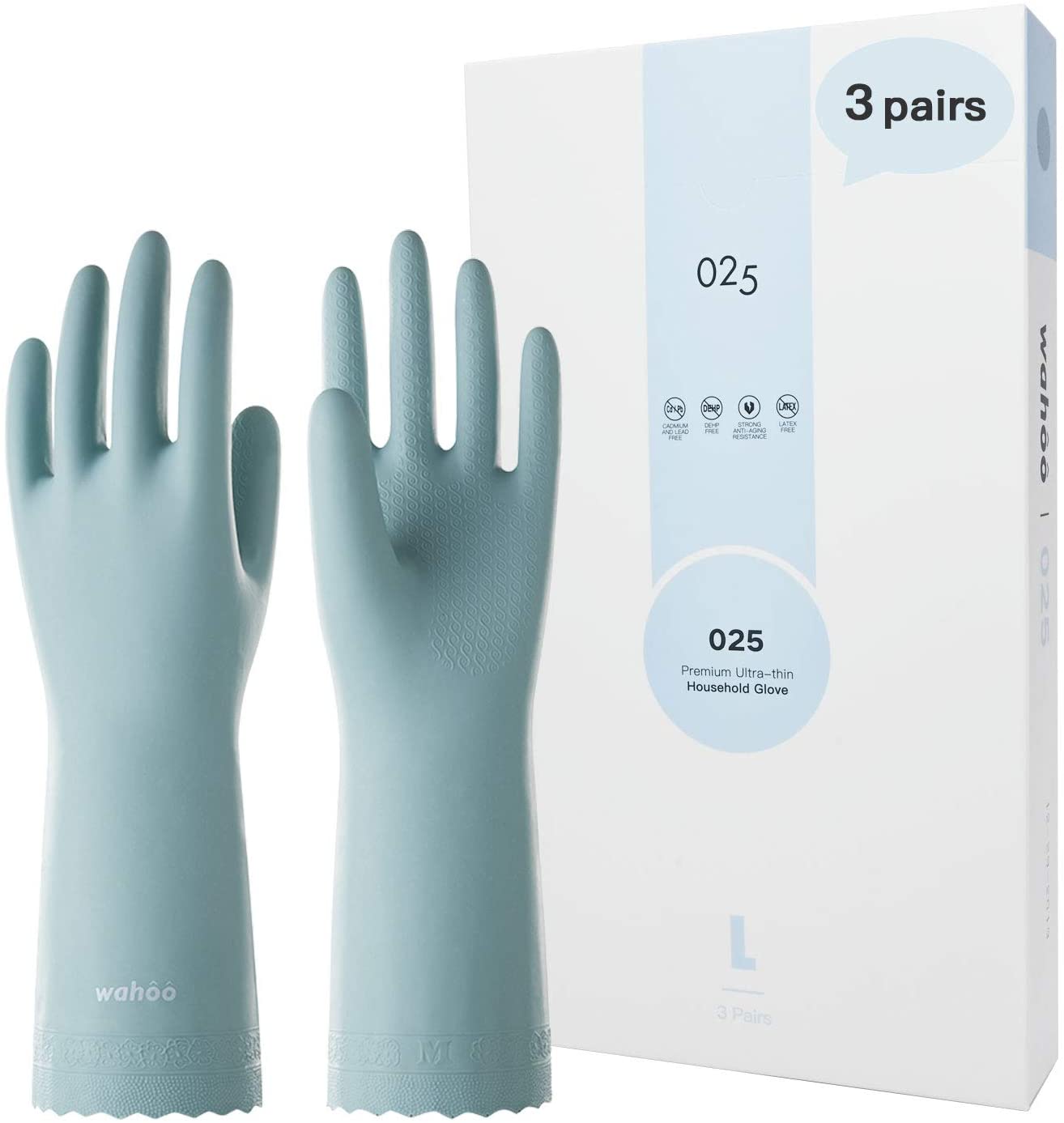 Gants de vaisselle antidérapants LANON - 3 paires